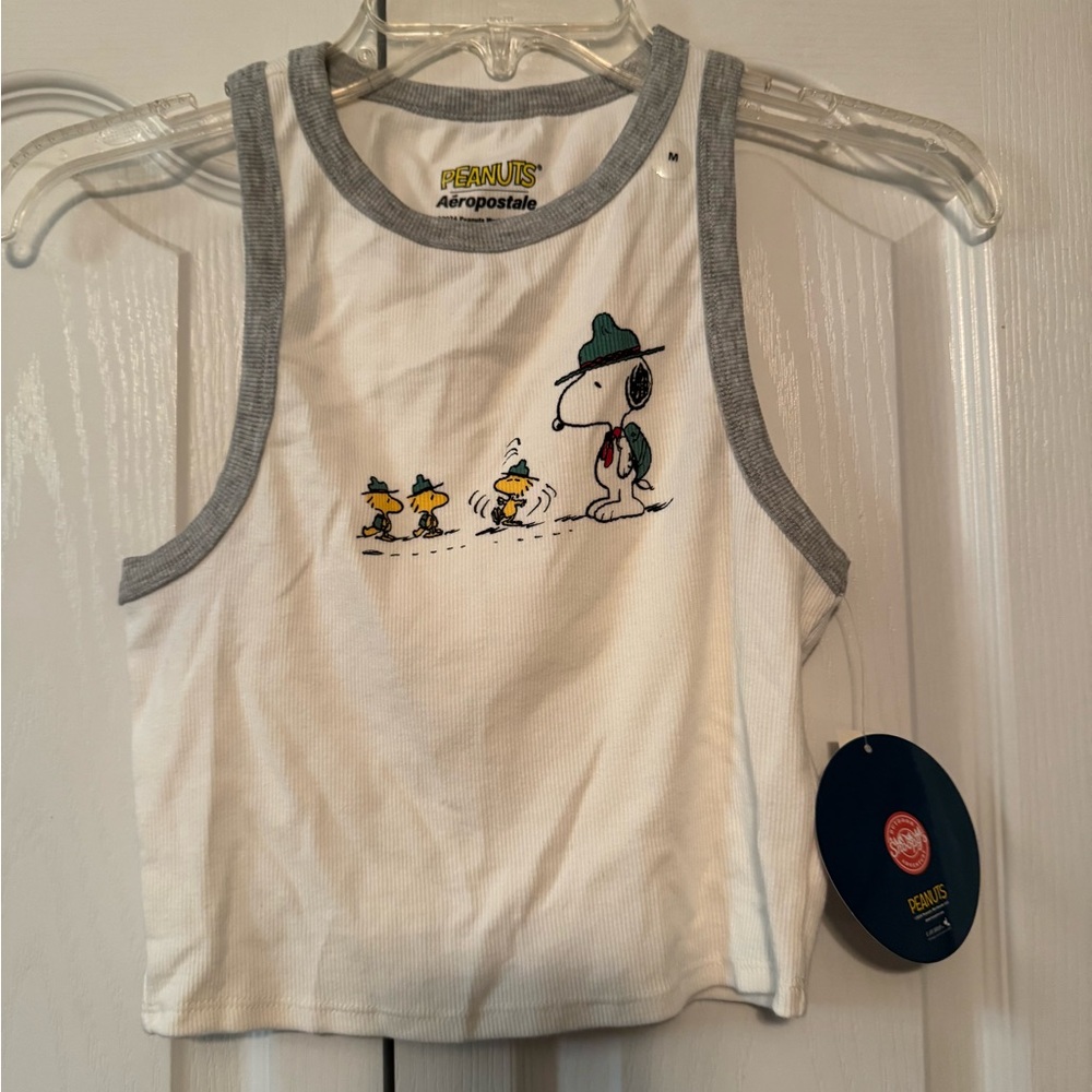 Snoopy cropped tank top